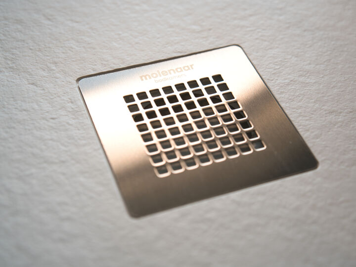 doucheputje vierkant zilver