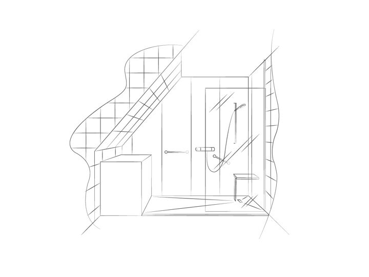 3d ontwerp van een badkamer