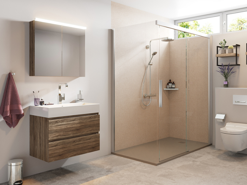 Modern levendige badkamerstijl