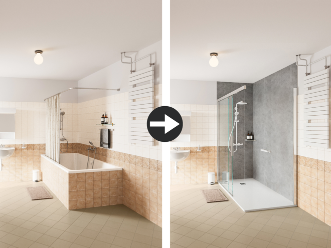 Voor na douche renovatie 2