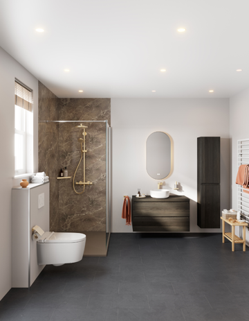 Badkamerstijl Modern Chic Marmer