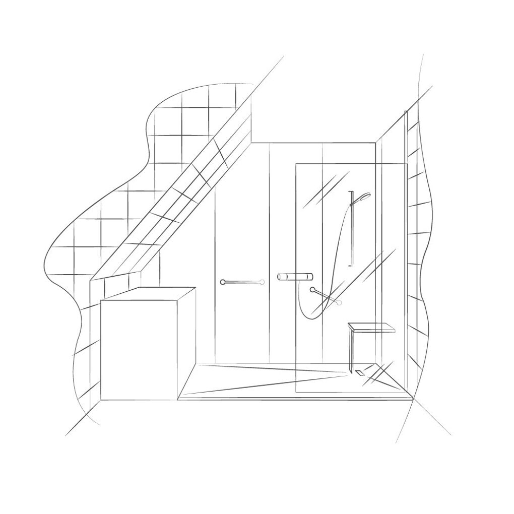 Blauwdruk van 3D-tekening