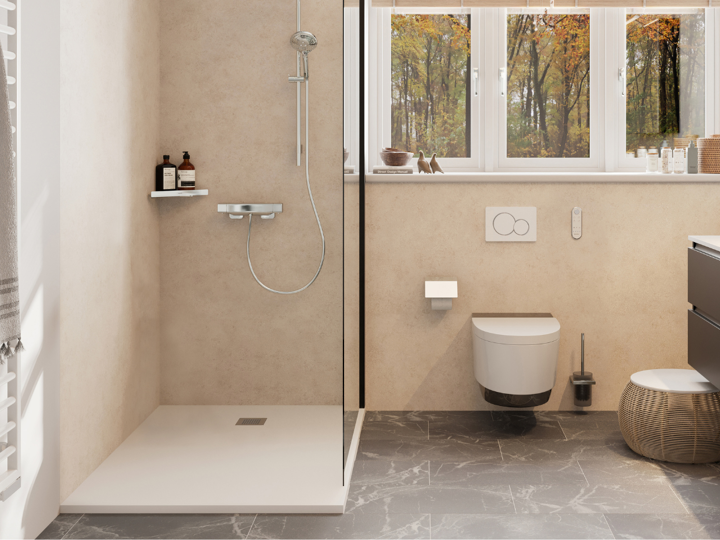 Antslipdouchevloer moderne badkamer