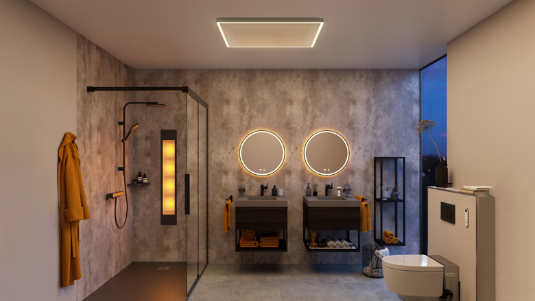 infraroodpanel industriele badkamer